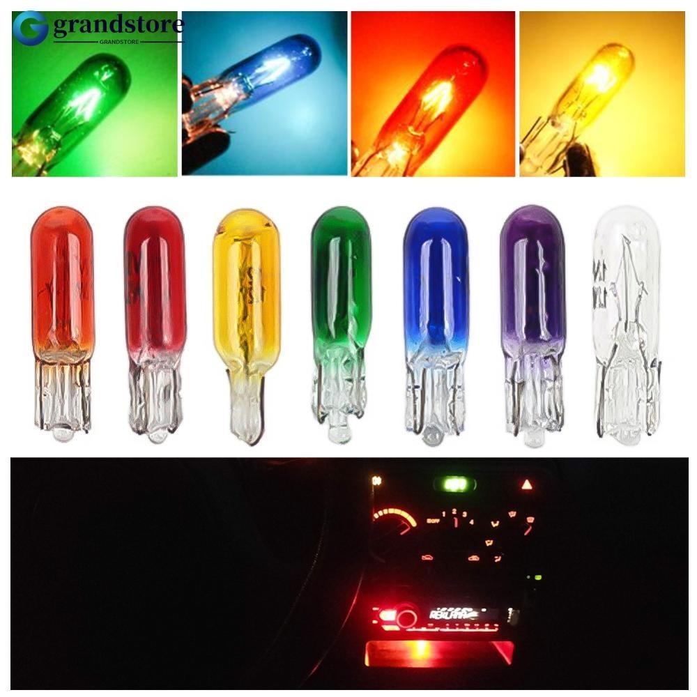 GS 10Pcs W2W T5 12V 1.2W Lâmpada Halógena Para Carro Painel De Instrumentos T5 LED Interior C6M8