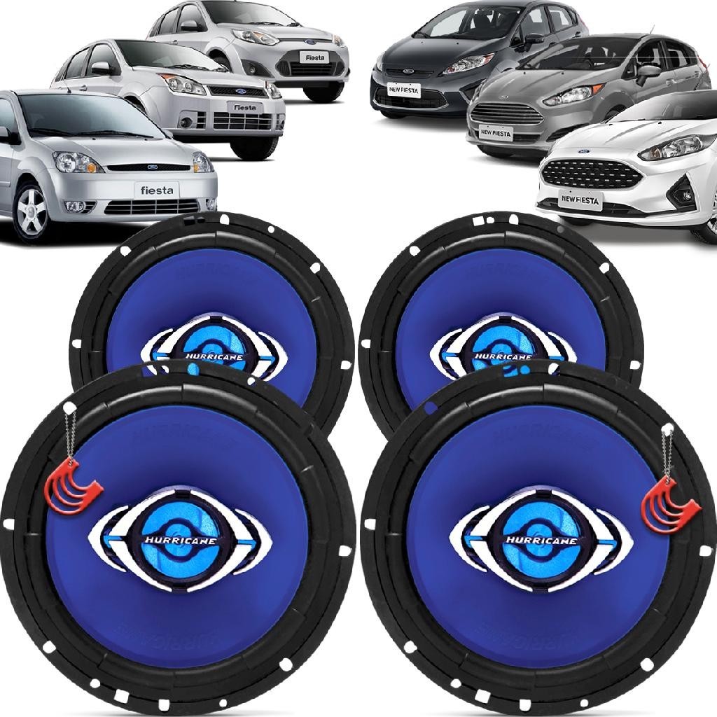 Kit Alto Falantes Dianteiros e Traseiros Ford Fiesta 2003 até 2019 - Hurricane Class 520w em Oferta na Shopee