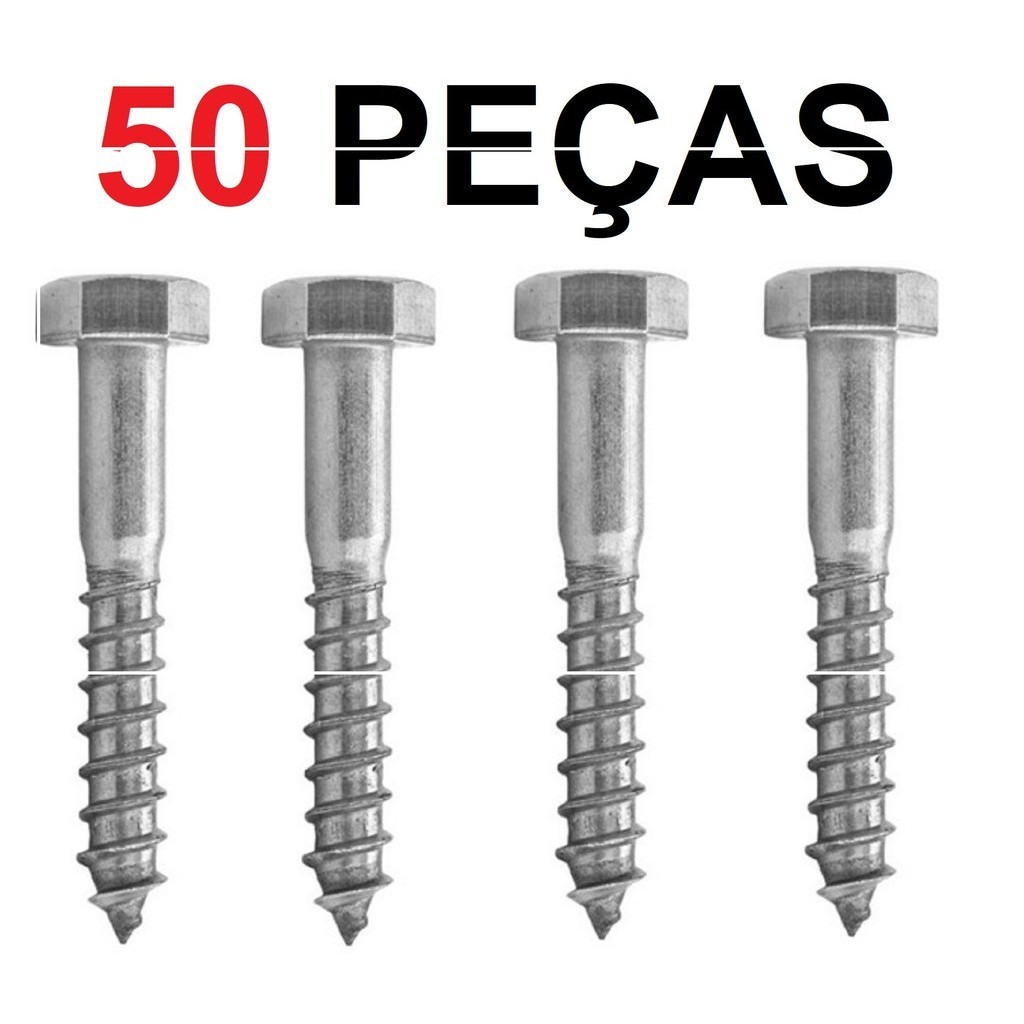 Parafuso Soberba Cab Sextavada 1/4x60 Caixa 50 Peças