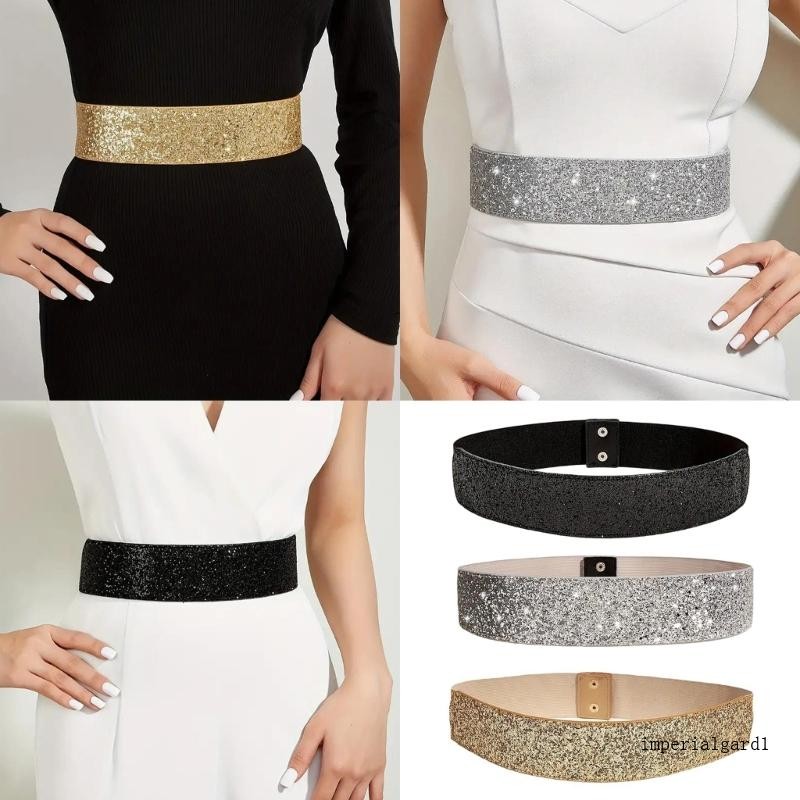 Imp Elegante Lantejoulas Cintura Calças Exclusivas Vestido Decorativa Cintos Femininos