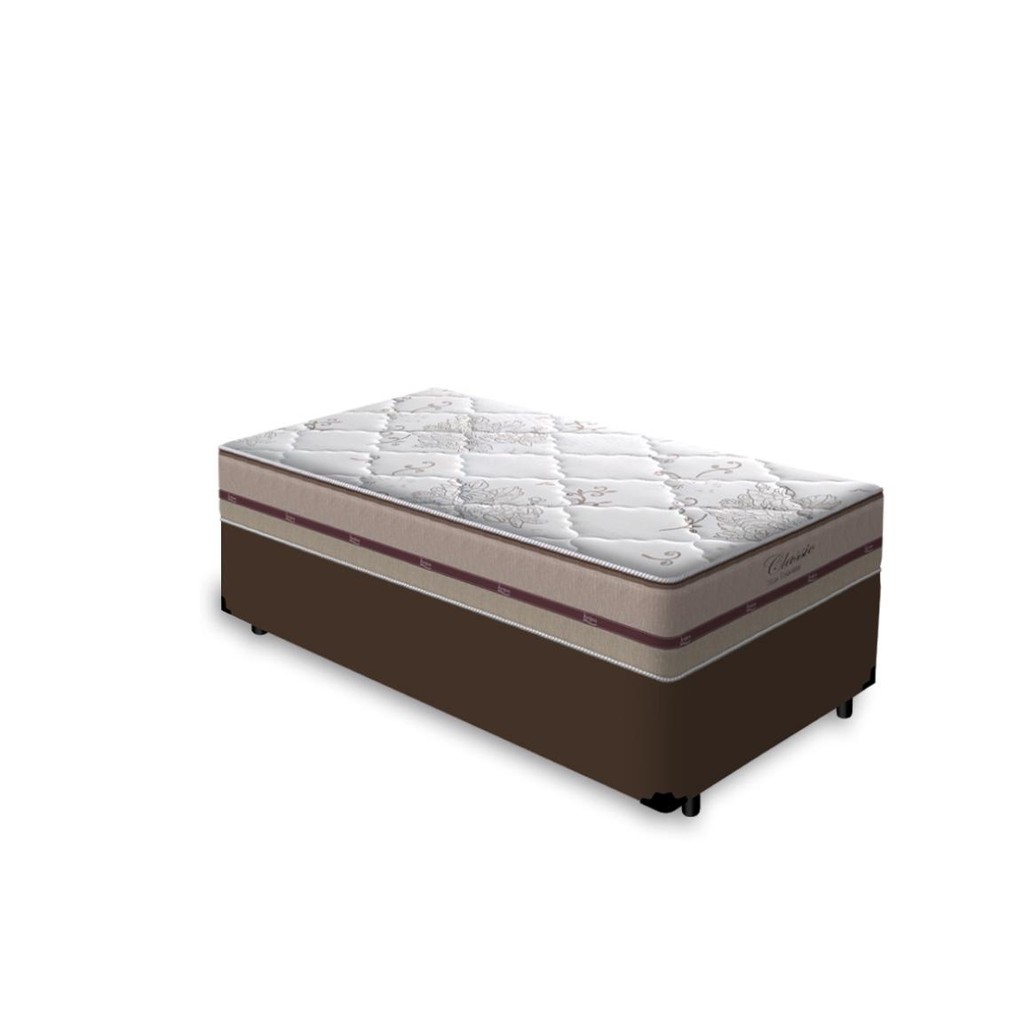 Cama Box com Colchão de Molas Ensacadas D'Angelis Classic Solteiro 88cm