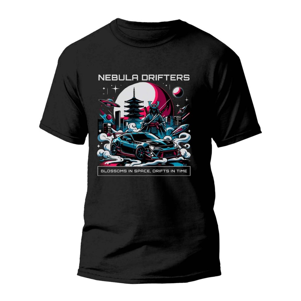 Camiseta Algodão Estampada Especial Samurai Carro Nebula Drifters REF1363