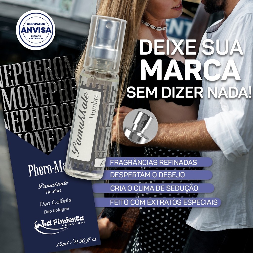 SINTA A PODEROSA SENSAÇÃO DA AUTOCONFIANÇA - PERFUME AFRODISÍACO MASCULINO PAMUKKALE