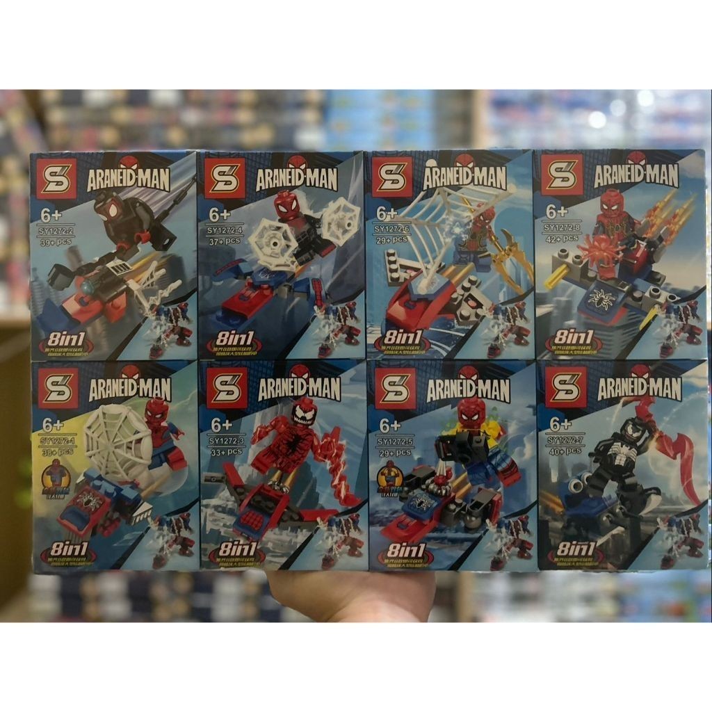 Lego Bloco de Montar Homem Aranha 8 Peças Melhores Personagens do Momento