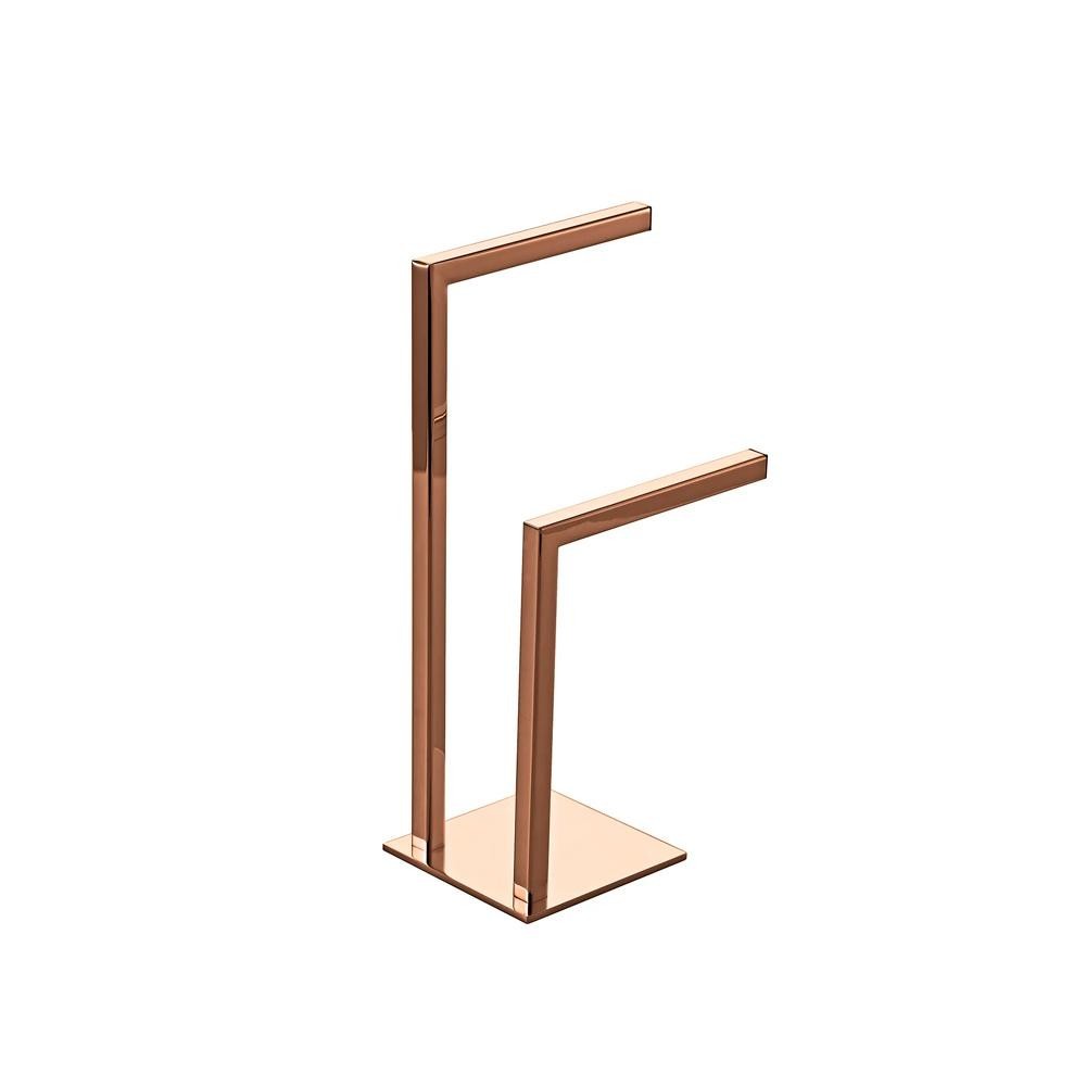 Porta Papel Higiênico De Piso Duplo Cipó Pingoo - Dourado Rose - Home & Living