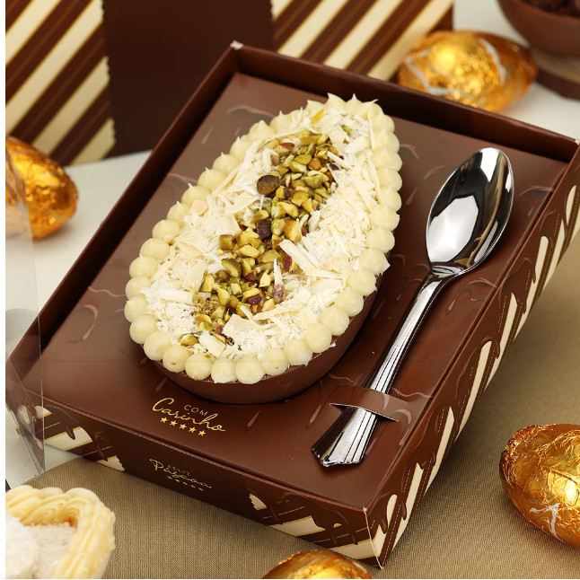 10 Caixas P/ Ovo De Colher Ajustável 250-350-gr MÉDIA   CHOCOLATE 3710 ( PASCOA JANGO ) em Oferta na Shopee