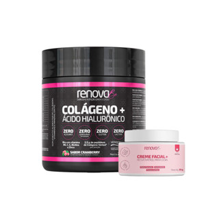 Colágeno Renova Be Verisol® com Ácido Hialurônico Haplex® plus e Biotina + Creme Resveratrol Para Dia