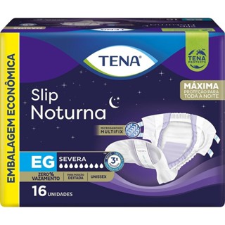 Fralda Geriátrica Tena Slip Noturna EG 16 Unidades em Oferta na Shopee