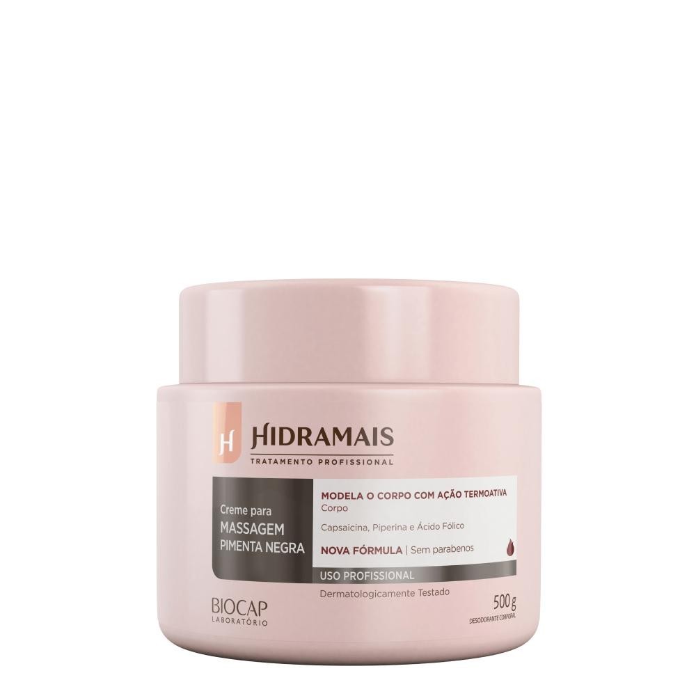 Creme desodorante Hidramais massagem Pimenta Negra 500g