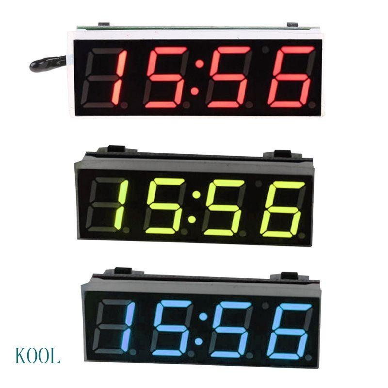 KOOL Digital Relógio Eletrônico LED Para Carro Tensão Temperatura 3 Medidor