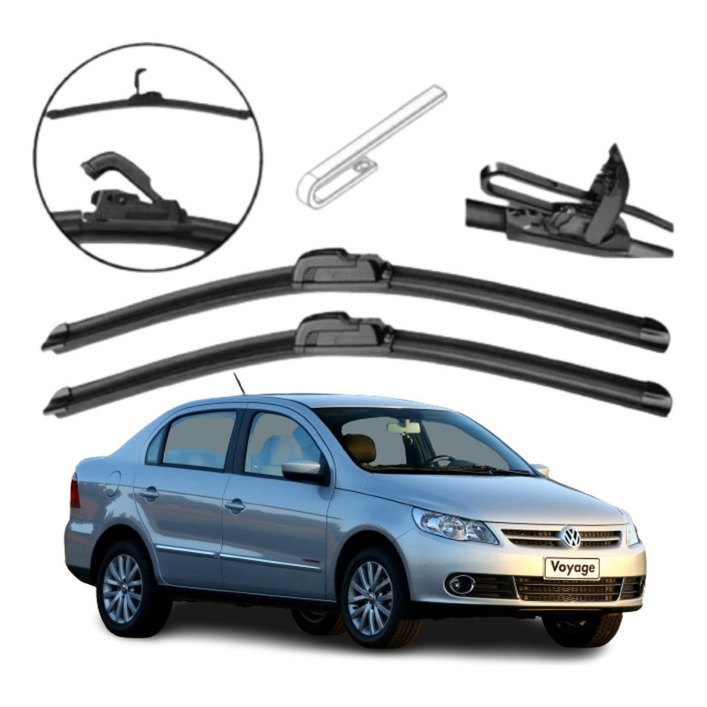 Par Palheta Limpador De Parabrisa Silicone Voyage 2009 A 2012 em Oferta na Shopee
