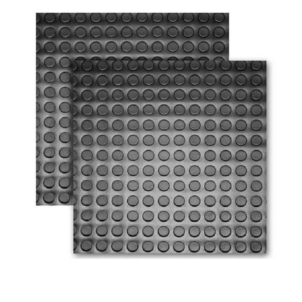 Kit 4 Piso Moeda Borracha Academia Antiderrapante 50x50cm Emborrachado Bolha Escadas Rampas