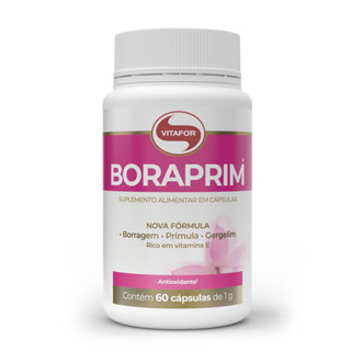 Boraprim 60 Capsulas Óleo de Borragem Prímula e Gergelim Vitafor 1000mg