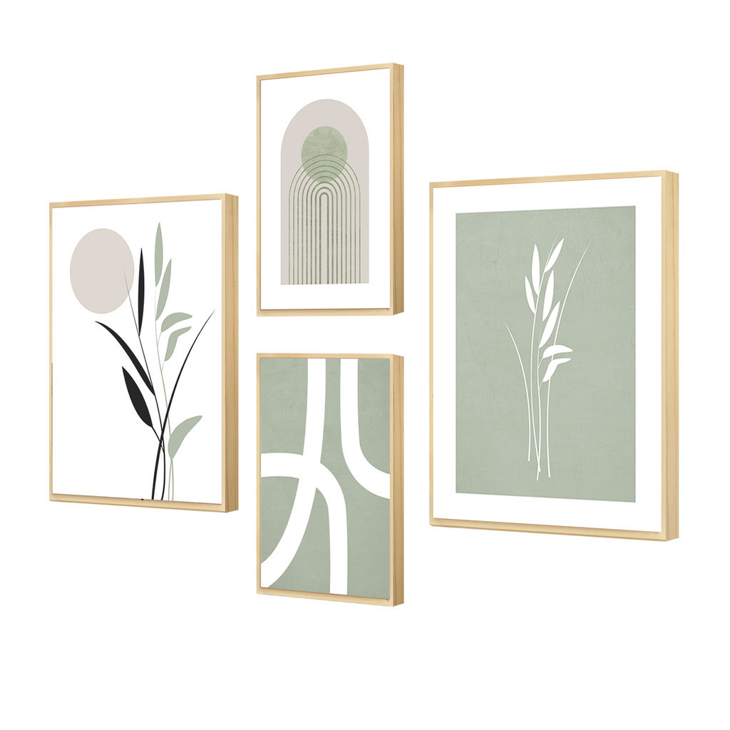 Conjunto Quadros Elegantes Abstrato Ramos Para Quarto em Oferta na Shopee