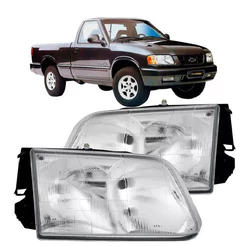 Farol S10 Blazer 1995 96 97 98 99 2000 Foco Duplo Cromado