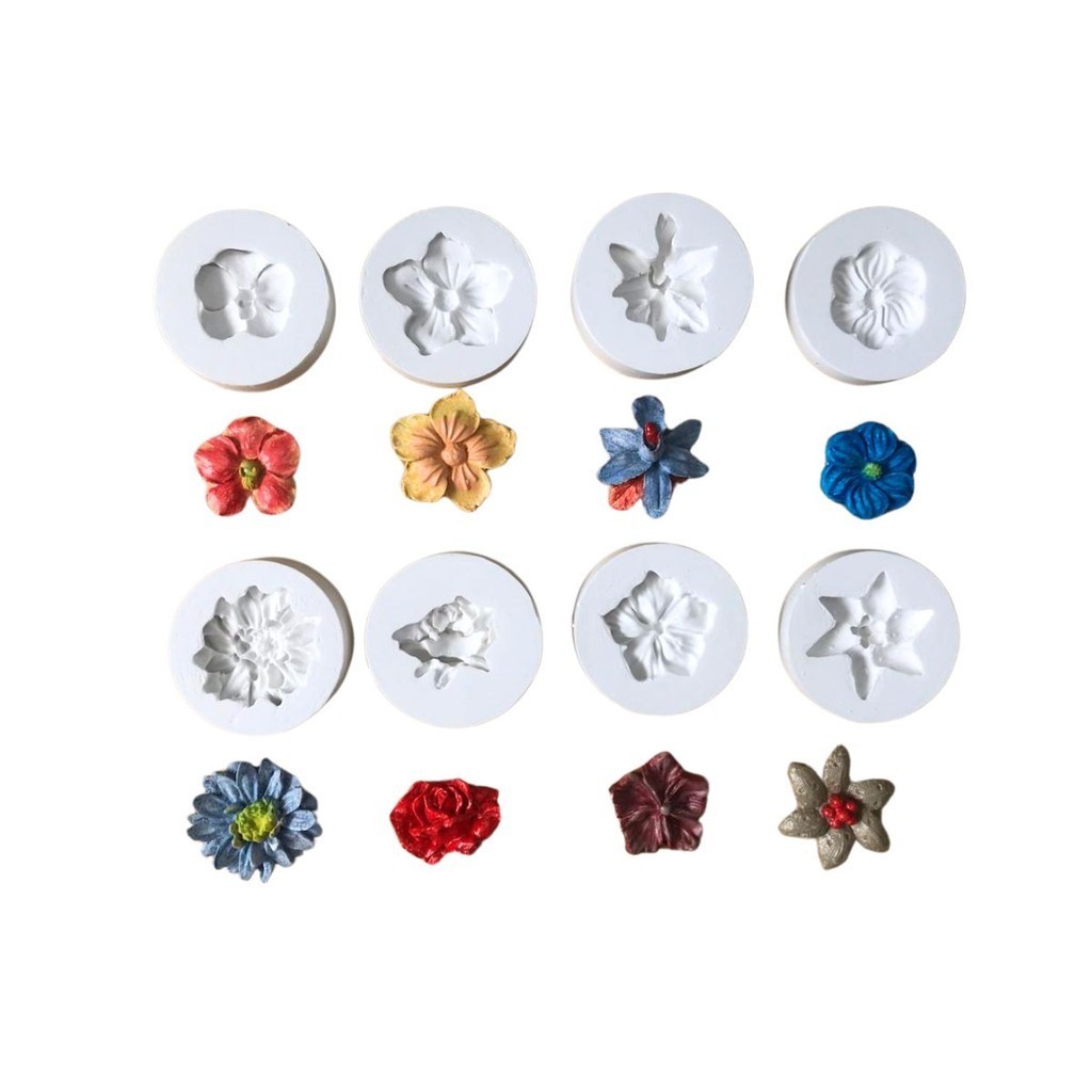 Molde Silicone Flor Rosa Crisantemo Confeitaria Resina Vela