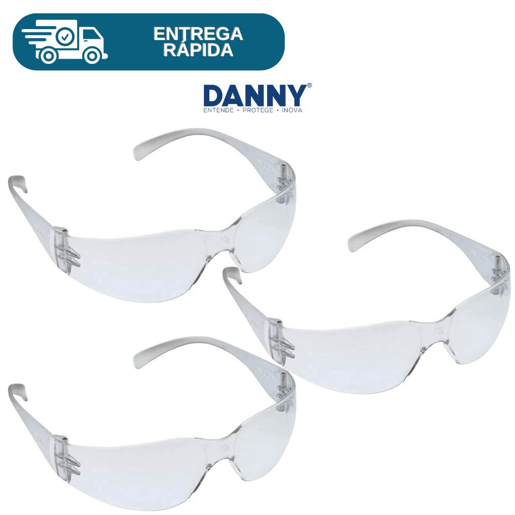Kit 3 Oculos De Proteção aguia Danny Antirrisco Tipo Leopardo Segurança Epi Laboratórios Obras em Oferta na Shopee