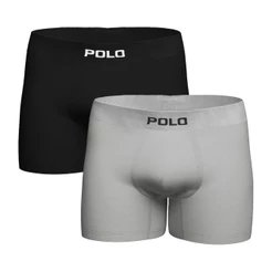 Kit Com 2 Cuecas Boxer Polo 781 Algodão Sem Costura Sortida