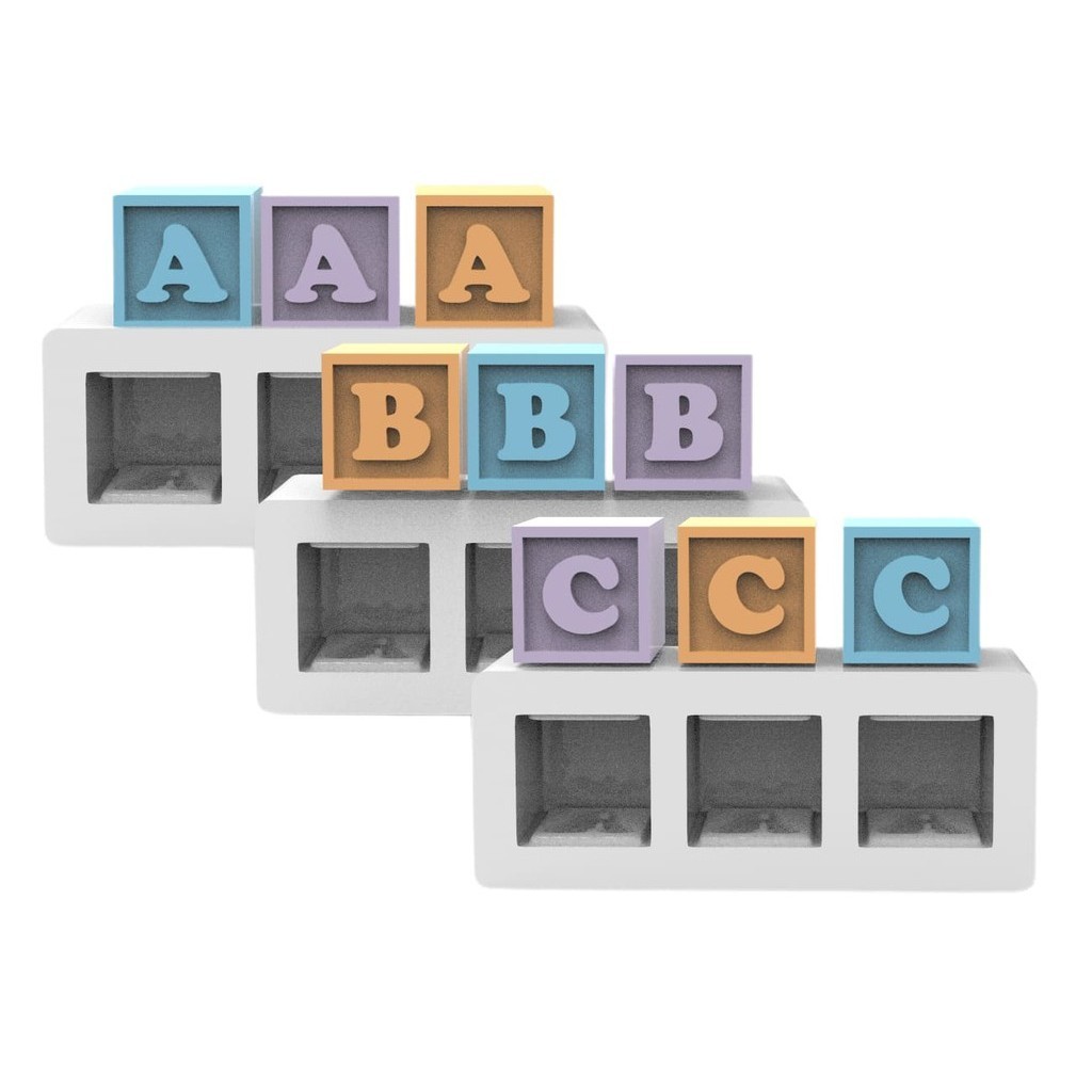 Molde de Silicone Letras Frente e Verso 3 Cav. | Lembrancinha | Decoração | Alfabeto em Oferta na Shopee