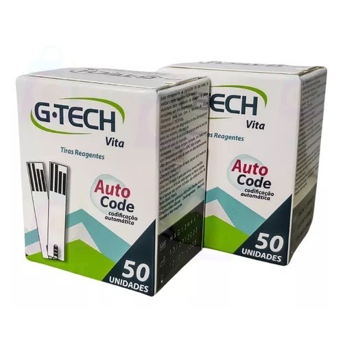 Tiras Reagentes G-TECH Vita c/ 100 unidades - Exclusivo aparelho Vita