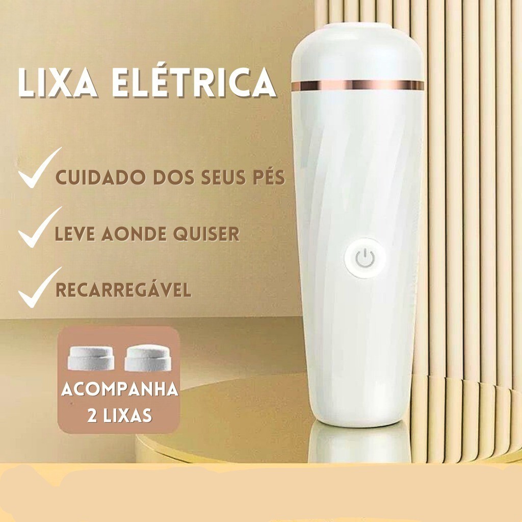 Lixa Elétrica Para os Pés Recarregável Uso Prático // USB // Lixadeira Para o Pé - BELEZINHA