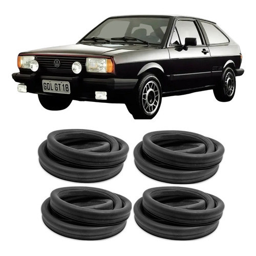 Kit Borracha Vidro Parabrisa Vigia Lateral Fixo Gol Quadrado