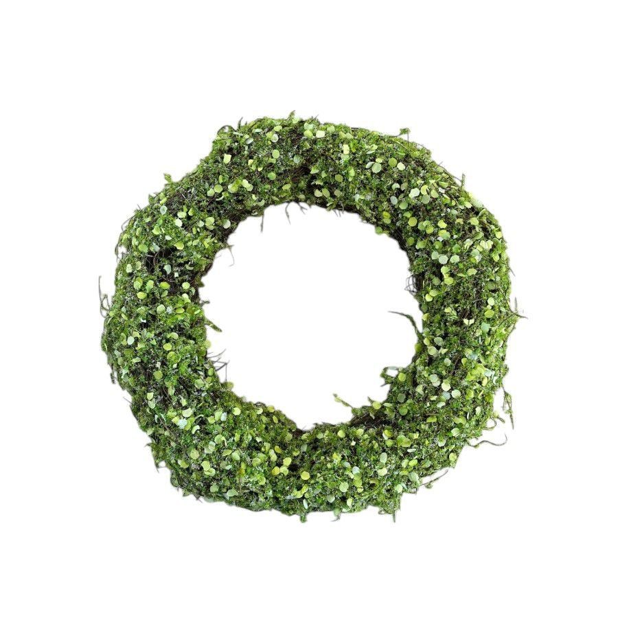 Guirlanda com Folhas Verdes Rústico - 25cm - 1 unidade - Cromus - Rizzo