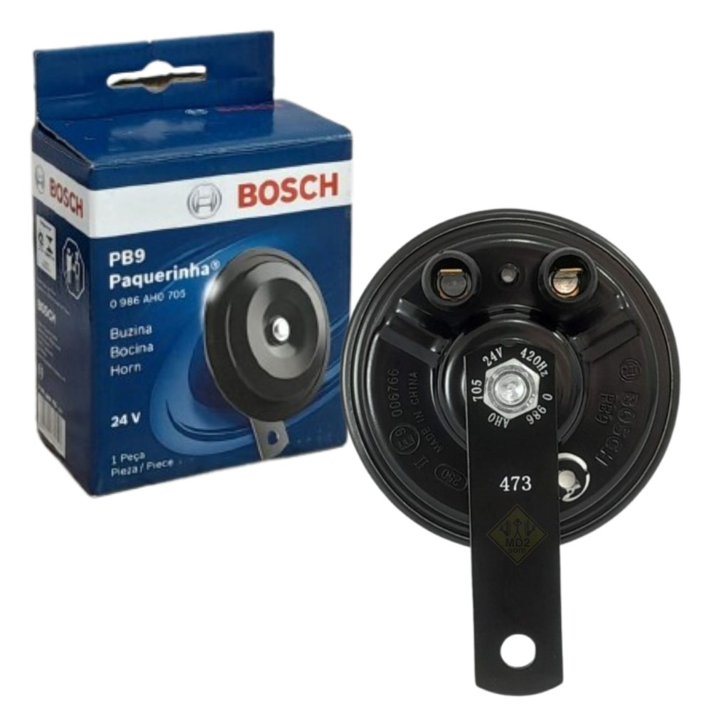Imagem BUZINA UNITÁRIA PAQUERINHA PB9 BOSCH - 24V (0986AH0705)
