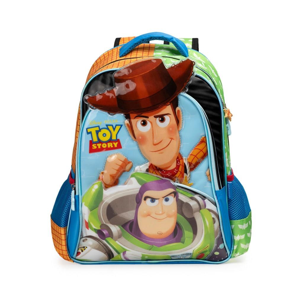 Mochila Escolar Masculina Infantil Toy Story Woody e Buzz