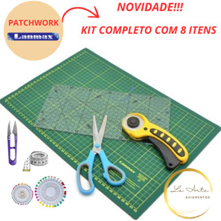 Kit Patchwork Base de Corte A3  com 8 itens em Oferta na Shopee