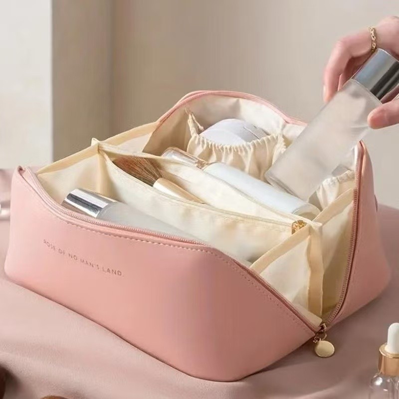 Imagem Bolsa Necessaire Super Espaçosa Maquiagem Portátil Para Viagem