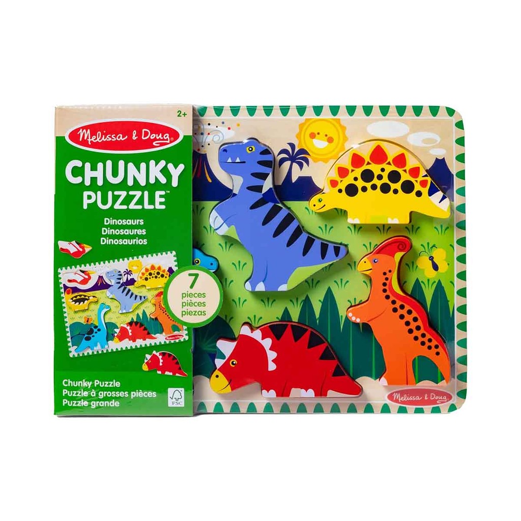 Quebra Cabeça Infantil Madeira Dinossauros - Melissa & Doug
