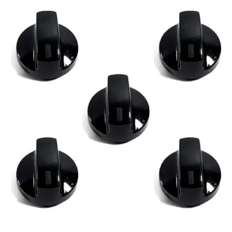 Botão Para Fogão Electrolux Chef Com 5 Pcs Preto