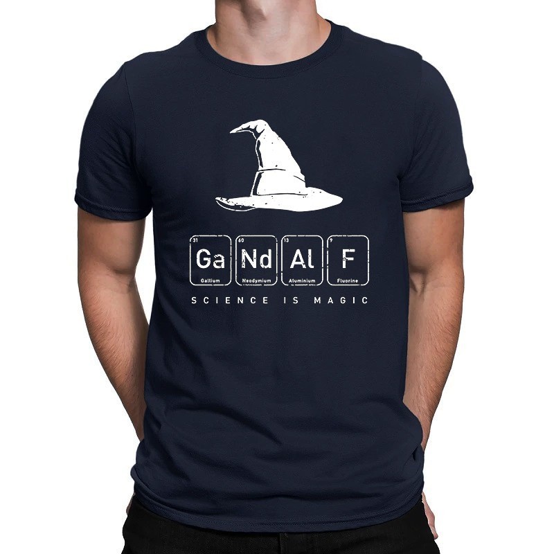 Camiseta Em Algodão Nerd Geek Gandalf Science Is Magic Senhor Dos Anéis  Lançamento Envio Imediato
