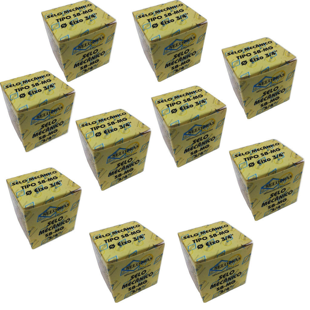 Kit Selo Mecânico SB-MG Buna 3/4 Para Bombas Dancor Meka - 10 Peças