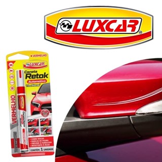Caneta Vermelha Reparo Pintura Lataria Carro Moto Eletrodomésticos Tira Riscos Retoque Luxcar em Oferta na Shopee