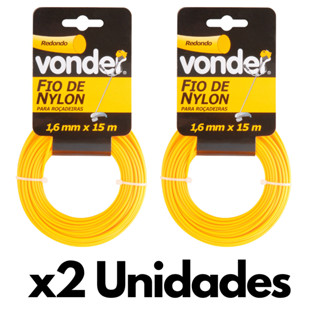 Kit 2 Fios de Nylon Para Aparador de Grama   1,6mm X 15 mt redondo - VONDER em Oferta na Shopee
