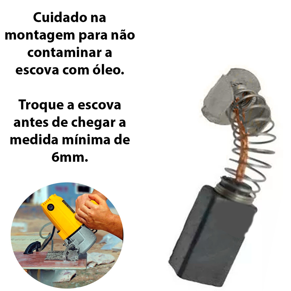 Detalhes do Jogo Par Escova Carvão Serra Mármore Dw 861 - B Tc - 85
