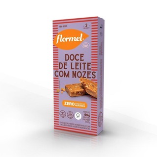 Tablete De Doce De Leite Com Nozes, Zero Açúcar - Caixa Com 3 Unidades De 20G Cada em Oferta na Shopee