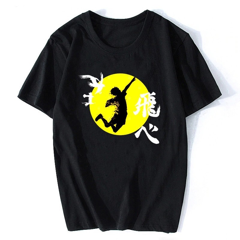 Camisa Esporte Anime Haikyuu!! Volêi Masculina Feminina Preta