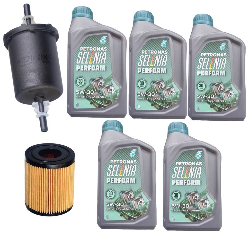 Revisão 5 Litros Óleo Petronas 5W30 + Filtros Óleo e Comb. Motor EtorQ Argo Bravo Cronos Strada Punto Doblo Renegade
