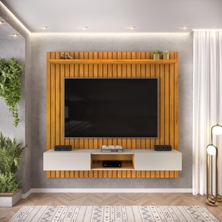 Painel para TV até 70 Polegadas Ripado DJ Móveis Luca 180 Cedro Bali em Oferta na Shopee