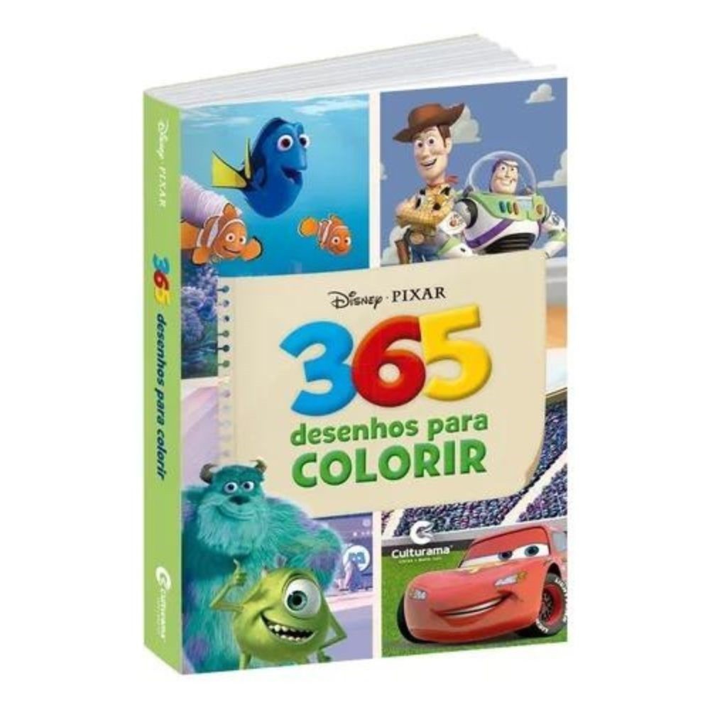 Livro Infantil Para Colorir Pintar 365 Desenho Disney Pixar Divertido Culturama