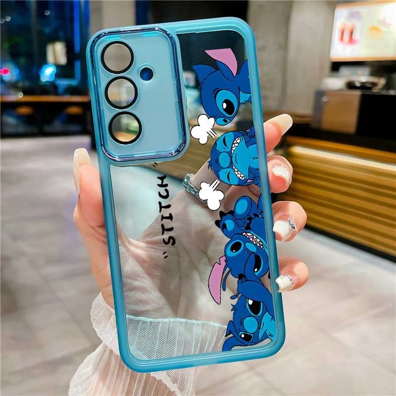 Samsung Galaxy M35 5G M 35 Monster Lens Cartoon Stitch Case Capa Para Câmera Com Revestimento À Prova De Choque