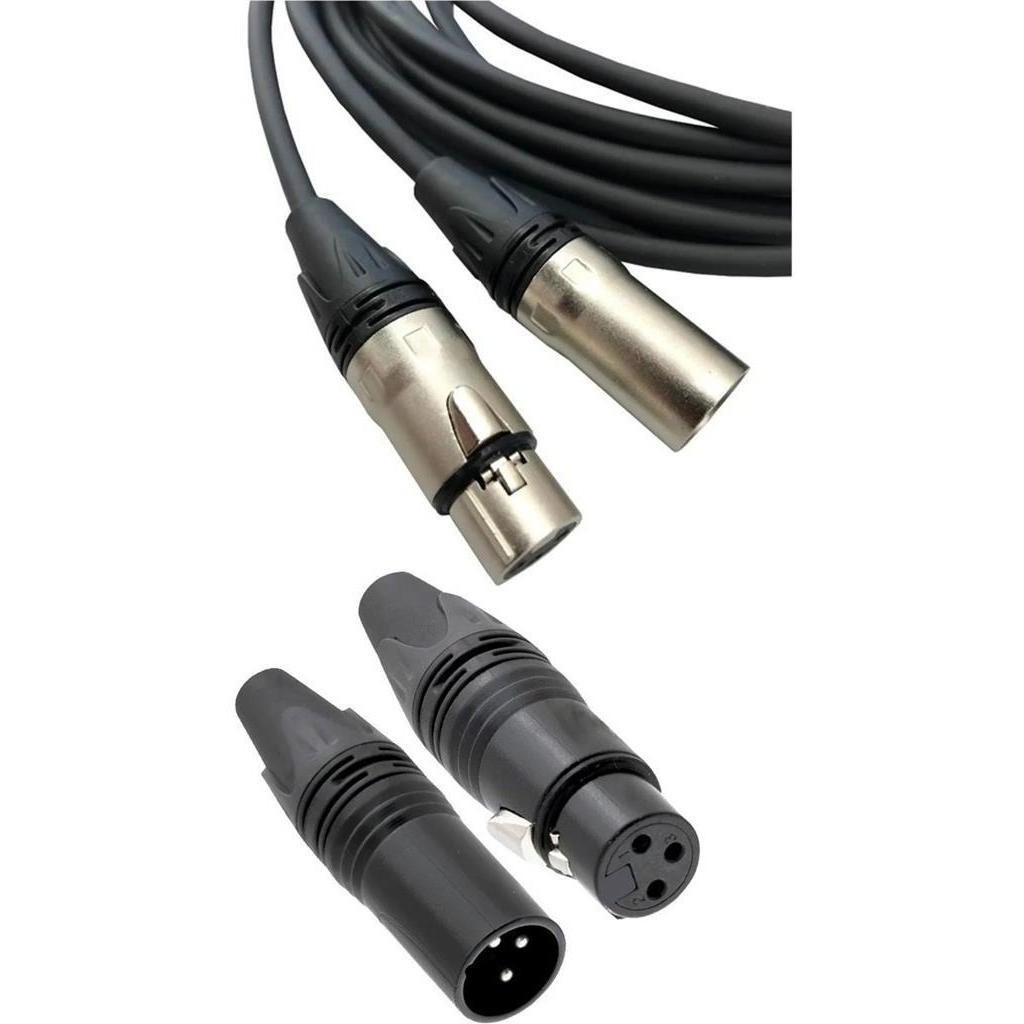 Cabo Microfone Xlr Canon Balanceado Macho X Femea 3 Metros