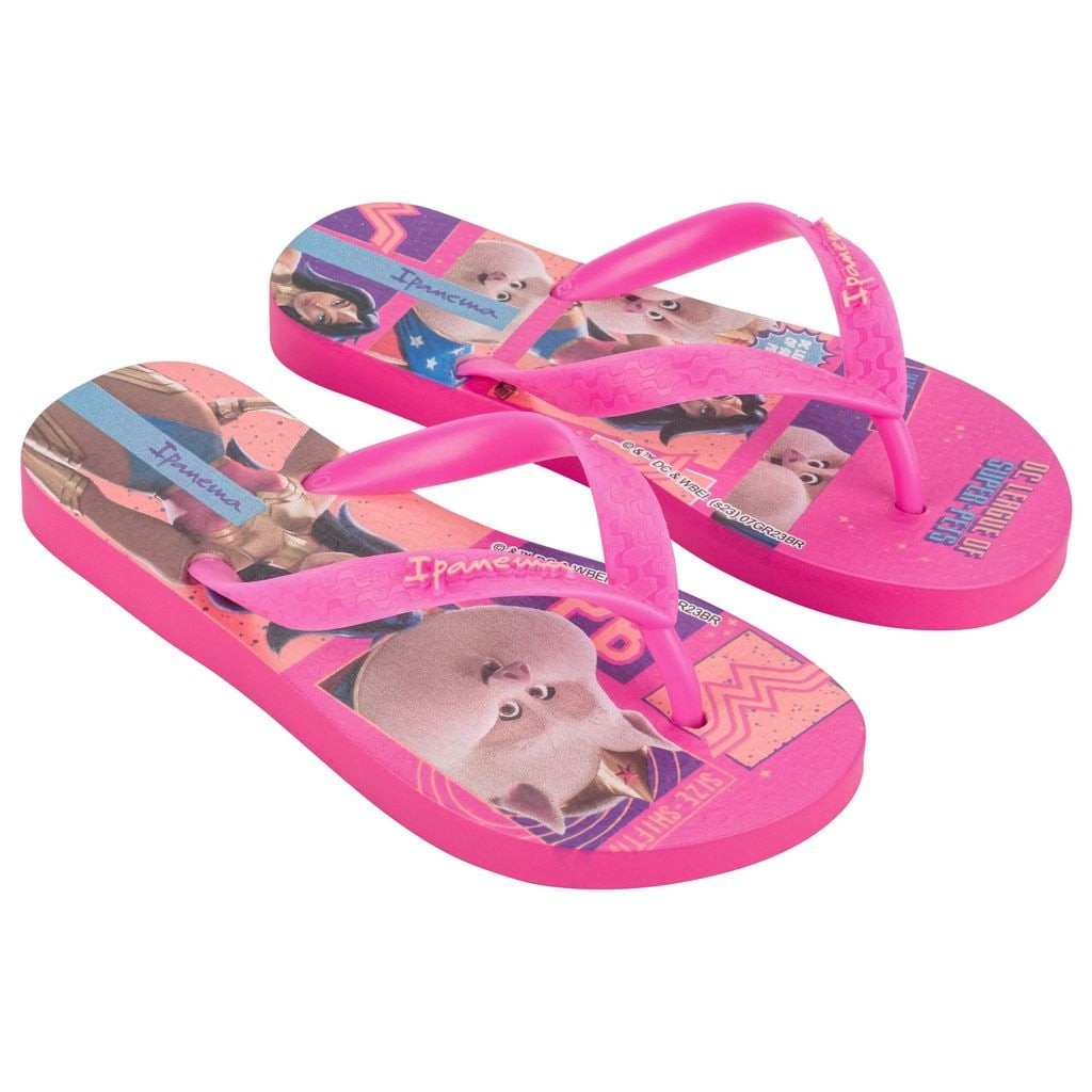 Chinelo Infantil Feminino Ipanema Super Pets Rosa