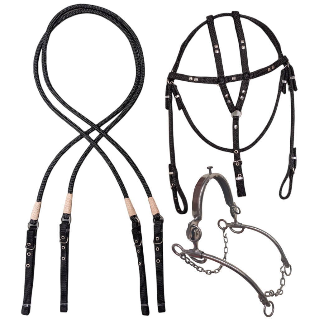 cabeçada completa freio professora barata vaquejada nylon em Oferta na Shopee