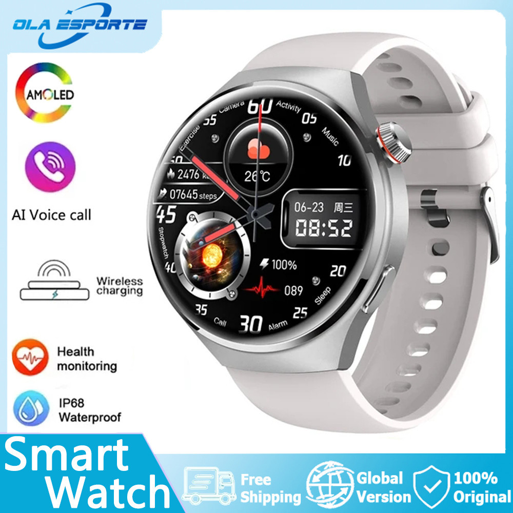 SmartWatch Tela De Toque Completa Rastreador GPS De Alta Precisão Brilho De Pulso Bluetooth Chamada De Carregamento Sem Fio Homens Mulheres Smart Watch
