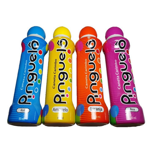 Canetas Bolinha Pinguelô 80ml + 1 Bloco De Cartelas Bingo Cor da tinta:Diversa