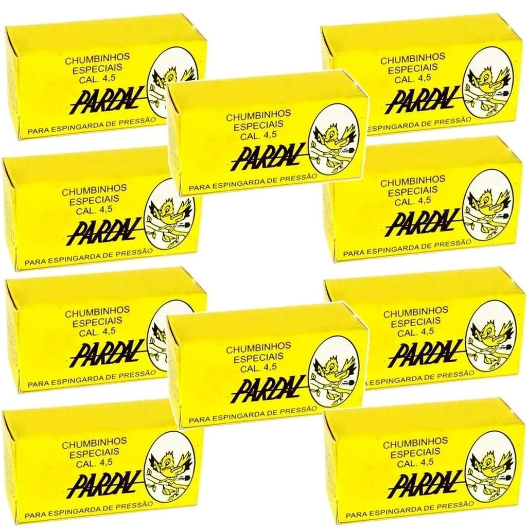 Kit 10 Chumbinhos Diabolô 4.5mm 250un - Pardal - Sports & Outdoors